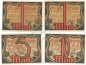 Preview: Tonndorf , Notgeld Set 4 Scheine unc-kfr. M-G.1330.3-4 , SH 1921 Seriennotgeld -5855-