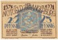 Angerburg , Notgeld 25 Pfennig -Fehldruck- in kfr. M-G 33.1.b , Ostpreussen 1921 Seriennotgeld