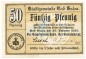 Bad Sulza , Notgeld 50 Pfennig Schein unc-kfr. Ti.7230.05.21 TH 1920 Verkehrsausgabe -4318-