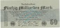Preview: Banknote , 50 Milliarden Mark Schein in f-kfr. DEU-147, P.125 , Weimarer Republik 1923 Inflation