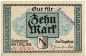 Banknote Halberstadt , 10 Mark Schein in in kfr. E , Geiger 209.02 , 01.12.1918 , Sachsen Großnotgeld