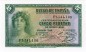 Banknote Spanien , 5 Pesetas Schein 1935 -Woman at left- unc-kfr WPM.85
