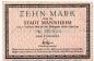 Preview: Banknote Stadt Mannheim , 10 Mark nicht entwertet in kfr. Geiger 343.02.a , o.D. Baden Großnotgeld