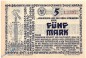 Preview: Banknote Steinburg , 5 Mark Schein in kfr. Geiger 508.03 , 12.11.1918 , Schleswig Holstein Großnotgeld