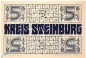 Preview: Banknote Steinburg , 5 Mark Schein in kfr. Geiger 508.03 , 12.11.1918 , Schleswig Holstein Großnotgeld