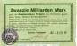 Preview: Banknote Tiengen , Domänenamt , 20 Milliarden Mark Schein in gbr. Keller 5171.c , 26.10.1923 , Baden Großnotgeld Inflation