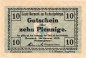Preview: Berneck , Notgeld 10 Pfennig Schein unc-kfr. Ti.0540.05.45 , Bayern 1917 Verkehrsausgabe