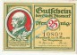 Preview: Bismark , Notgeld 25 Pfennig Schein in kfr. Tieste 0700.05.10 , Sachsen 1921 Verkehrsausgabe