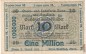Preview: Bonn , Banknote 1 Million Mark Schein in gbr. Keller 520... Rheinland 1923 Grossnotgeld Inflation