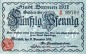 Bremen , Notgeld 50 Pfennig Schein unc-kfr. Ti.0895.055.15 , Bremen 1917 Verkehrsausgabe