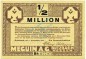 Butzbach , Banknote 1 halbe Million Mark Schein L-gbr. Keller 702.b , Hessen 1923 Inflation