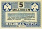 Butzbach , Banknote 5 Millionen Mark Schein L-gbr. Keller 702.a , Hessen 1923 Inflation