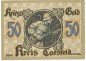 Preview: Coesfeld , Notgeld 50 Pfennig -MUSTER- Schein unc-kfr. Tieste 1185.05.02.M , NRW o.D. Verkehrsausgabe -4102-