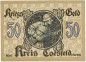 Preview: Coesfeld , Notgeld 50 Pfennig Schein unc-kfr. Tieste 1185.05.16 , NRW o.D. Verkehrsausgabe -4106-
