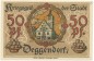 Deggendorf , Notgeld 50 Pfennig Schein unc-kfr. Tieste 1315.25.11 BAY 1918 Verkehrsausgabe -4084-