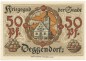 Deggendorf , Notgeld 50 Pfennig Schein unc-kfr. Tieste 1315.25.16 BAY 1918 Verkehrsausgabe -4082-