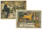 Deggendorf , Notgeld Set 2 Scheine unc-kfr. Tieste 1315.25.25-26 BAY 1920 Verkehrsausgabe -0471-