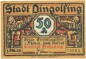 Preview: Dingolfing , Notgeld 50 Pfennig Schein unc-kfr. Tieste 1385.05.15 BAY 1920 Verkehrsausgabe -0405-