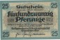 Preview: Dippoldiswalde , Notgeld 25 Pfennig Schein unc-kfr. Tieste 1400.15.02 , S o.D. Verkehrsausgabe -0331-