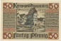 Preview: Donauwörth , Notgeld 50 Pfennig Schein unc-kfr. Tieste 1445.10.02 BAY 1918 Verkehrsausgabe -4085-
