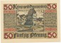 Preview: Donauwörth , Notgeld 50 Pfennig Schein unc-kfr. Tieste 1445.10.11 BAY 1918 Verkehrsausgabe -4088-