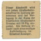 Preview: Dresden , Notgeld 10 Pfennig Schein F-kfr. Tieste 1475.260.01 S o.D. Verkehrsausgabe -4096-