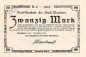 Elmshorn , Banknote 20 Mark Schein unc-kfr.E Geiger 127.02.a , Schleswig Holstein 1918 Großnotgeld