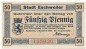 Preview: Eschweiler , Notgeld 50 Pfennig Schein unc-kfr. Ti.1790.05.06 , Rheinland 1918 Verkehrsausgabe