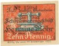 Flensburg , Notgeld 10 Pfennig Schein unc-kfr. M-G 363.1.a , SH o.D. Seriennotgeld -2937-