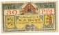 Flensburg , Notgeld 30 Pfennig -M.A.Duer- unc-kfr. M-G 366.1.a , SH o.D. Seriennotgeld -5724-