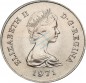 Gibraltar , 25 Pence Münze 1971 -Queen Elizabeth II- KM.5 vz-stgl -0270-