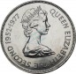 Gibraltar , 25 Pence Münze 1977 -Elizabeth II- KM.10 vz-stgl -0263-