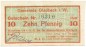 Preview: Gladbeck , Notgeld 10 Pfennig Schein gbr.E Tieste 2240.05.05 , Westfalen 1917 Verkehrsausgabe