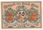 Preview: Glatz , Notgeld 50 Pfennig Nr.1 -hellgrün- in kfr. M-G 431.4 , Schlesien o.D. Seriennotgeld
