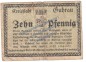Preview: Guhrau , Notgeld 10 Pfennig Schein in gbr. Tieste 2660.10.10 , Schlesien 1918 Verkehrsausgabe