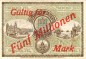 Hamburg , Banknote 5 Millionen Mark -Überdruck- gbr. Müller 1975.W1 , Hamburg 1923 Inflation
