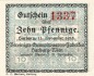 Preview: Harburg , Notgeld 10 Pfennig Schein unc-kfr. Ti.2805.40.01 , Niedersachsen 1918 Verkehrsausgabe