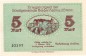 Heidenheim , Banknote 5 Mark Schein unc-kfr. Geiger 227.01.b , Würrtemberg 1918 Grossnotgeld