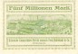 Preview: Köln-Deutz , Banknote 5 Millionen Mark Schein F-kfr. Keller 2719.c , Rheinland 1923 Inflation