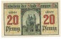 Kempen , Notgeld 20 Pfennig Schein unc-kfr. Tieste 3460.05.15 , RHL 1920 Verkehrsausgabe -4059-