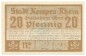Kempen , Notgeld 20 Pfennig Schein unc-kfr. Tieste 3460.05.15 , RHL 1920 Verkehrsausgabe -4059-