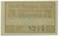 Kempen , Notgeld 75 Pfennig Schein Nr.3 unc-kfr. M-G 689.3 , RHL 1920 Seriennotgeld -5788-
