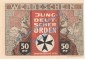 Preview: Kiel , Notgeld 50 Pfennig -Jundeutscher Orden- in kfr. M-G 694.1 , Schleswig o.D. Seriennotgeld