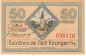 Preview: Kitzingen , Notgeld 50 Pfennig -Büttenpapier- in kfr. Tieste 3510.05.90 , Bayern 1920 Verkehrsausgabe