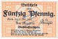 Preview: Kyritz , Notgeld 50 Pfennig Schein in kfr. Tieste 3785.05.06 , Brandenburg 1920 Verkehrsausgabe