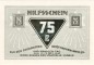 Preview: Lübeck , Notgeld 75 Pfennig Schein Nr.7 unc-kfr. M-G 826.7 , Schleswig Holstein 1921 Seriennotgeld