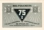 Preview: Lübeck , Notgeld 75 Pfennig Schein Nr.8 unc-kfr. M-G 826.9 , Schleswig Holstein 1921 Seriennotgeld