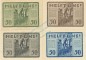 Leipzig , Notgeld Set mit 4 Scheinen unc-kfr. M-G 786.4 , S o.D. Seriennotgeld -5803-