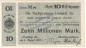 Preview: Limbach , Banknote 10 Millionen Mark Schein in gbr. Keller 3272.d , Sachsen 1923 Grossnotgeld - Inflation