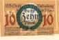 Preview: Lindenberg , 10 Pfennig --FEHLDRUCK-- D in kfr-unc , Ti.4115.... Bayern 1918 Verkehrsausgabe